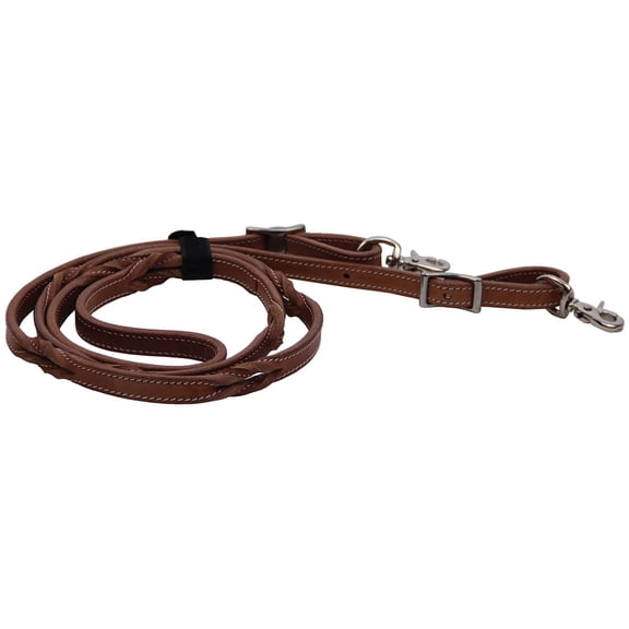 Twisted Knot Roping Rein, 7' Color: Light Oil