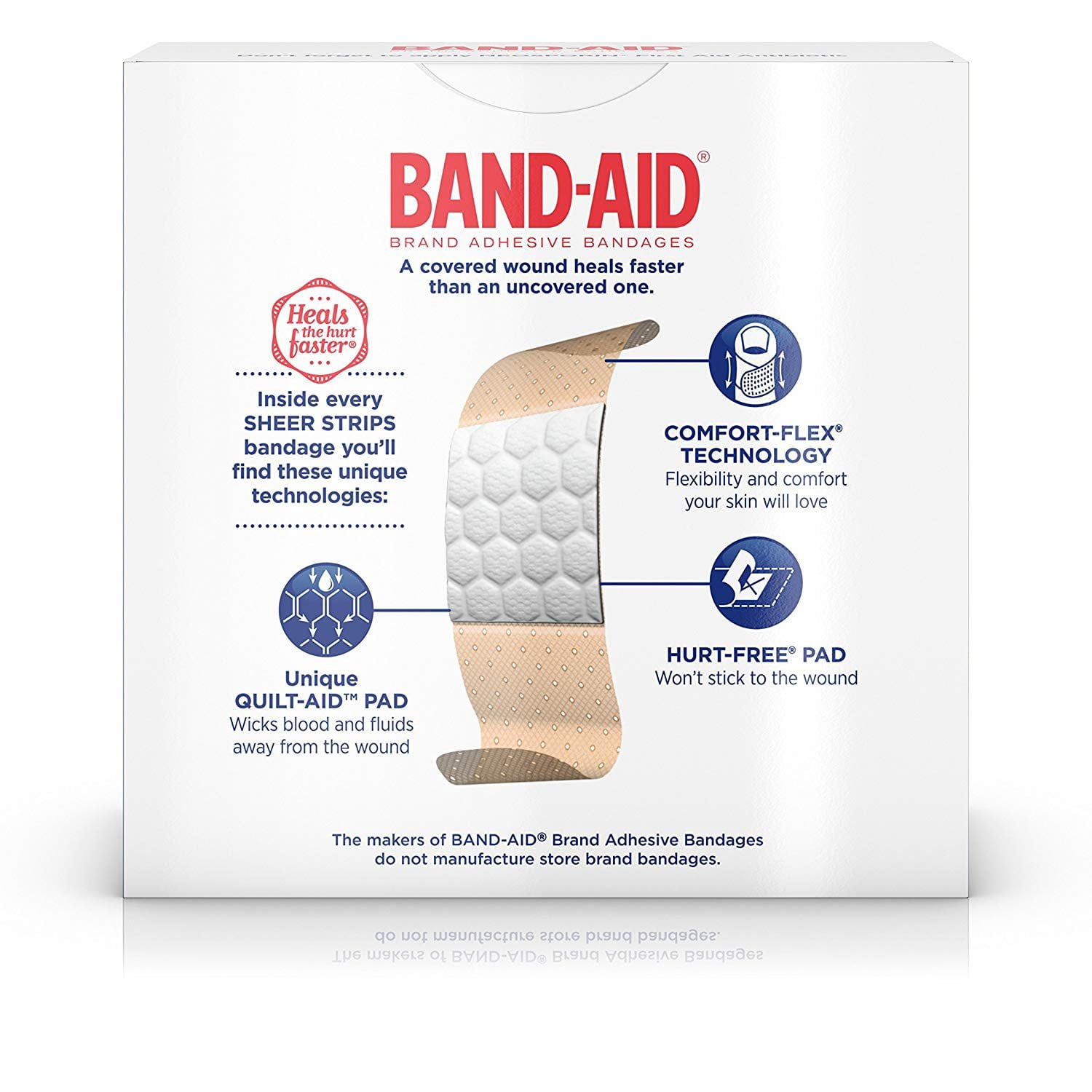 Band-Aid Brand Tru-Stay Sheer Strips Adhesive Bandages, All One Size, 80 ct (Pack of 6)