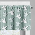 thumbnail image 5 of Ambesonne Striped Valance & Curtain, Xmas Silhouettes Striped, 55"x30", Pale Almond Green and White, 5 of 6