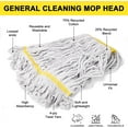 thumbnail image 6 of 3 Pack Heavy Duty Commercial Mop Head Replacement,Looped End String Cotton Mop Heads,Industrial Wet Mops Refill for Floor Cleaning, 6 of 15