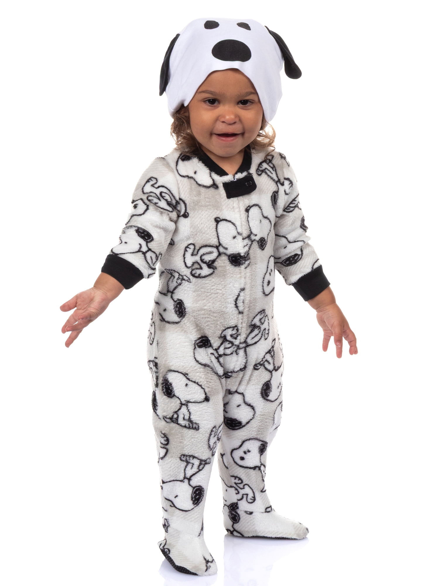 Peanuts Unisex Toddlers Snoopy Plaid Matching Family Pajamas One Piece, Sizes 2T-5T