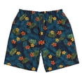 thumbnail image 3 of Uemuo Hawaiian Style Pattern Men's Swim Trunks Hawaiian Beach Bathing Suit Swimsuits Beach Quick-Dry Shorts with Pockets-Medium, 3 of 9