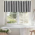 thumbnail image 4 of BLack White Stripes Simple Valances for Windows, 60 x 18in, Geometric Rod Pocket Kitchen Valance Curtain Light Filtering Window Treatments for Living Room Bedroom, 1 Panel, 4 of 7