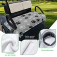 thumbnail image 5 of Golf Cart Seat Covers for 2 Seater,Pet Paw Printed Microfiber Cart Seat Towel Blanket,Modern Black Grey Watercolor Dog Claws Absorbent Breathable NonSlip Bench Seats Protector for Golf Course 51"x31", 5 of 9