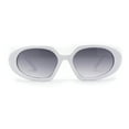 thumbnail image 1 of Lunettes de Soleil Mode en Plastique Tendance Minimal Mod Clout Blanc Fumée, 1 of 4