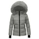 thumbnail image 1 of Chaquetas y abrigos casuales de manga larga con capucha Chaqueta de invierno para mujer con capucha en la cintura y para superar las capas exteriores de manga larga Abrigo de mujer, 1 of 7