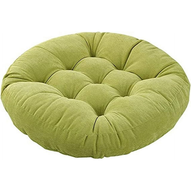 Nvzi Cojín redondo de 22 x 22 pulgadas para asiento de suelo, almohadilla para ventanas, para yoga, sala de estar, sofá, balcón, interior y exterior, verde