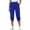 Blue, variant on DXOUPM Womens Capris Summer New Casual Cropped Elastic Pants for Women Fashion Red S
