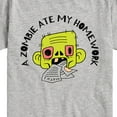 thumbnail image 3 of Instant Message - A Zombie Ate My Homework - Toddler & Youth Short Sleeve Graphic T-Shirt, 3 of 6