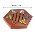 thumbnail image 3 of QianGlow Wooden Board Game Set, 4 in 1 Gobang & Flying Chess with Drawer and 72 Glass Marbles, Strategy Game for Family Friends, Birthday Gift for Adults-black, 3 of 7