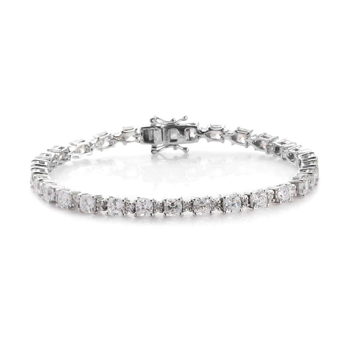 Lustro Stella 925 Sterling Silver Ct 30.2 Made with Swarovski Zirconia Line Bracelet for Women Jewelry Gifts Size 7.25" Wedding Engagement Promise Anniversary