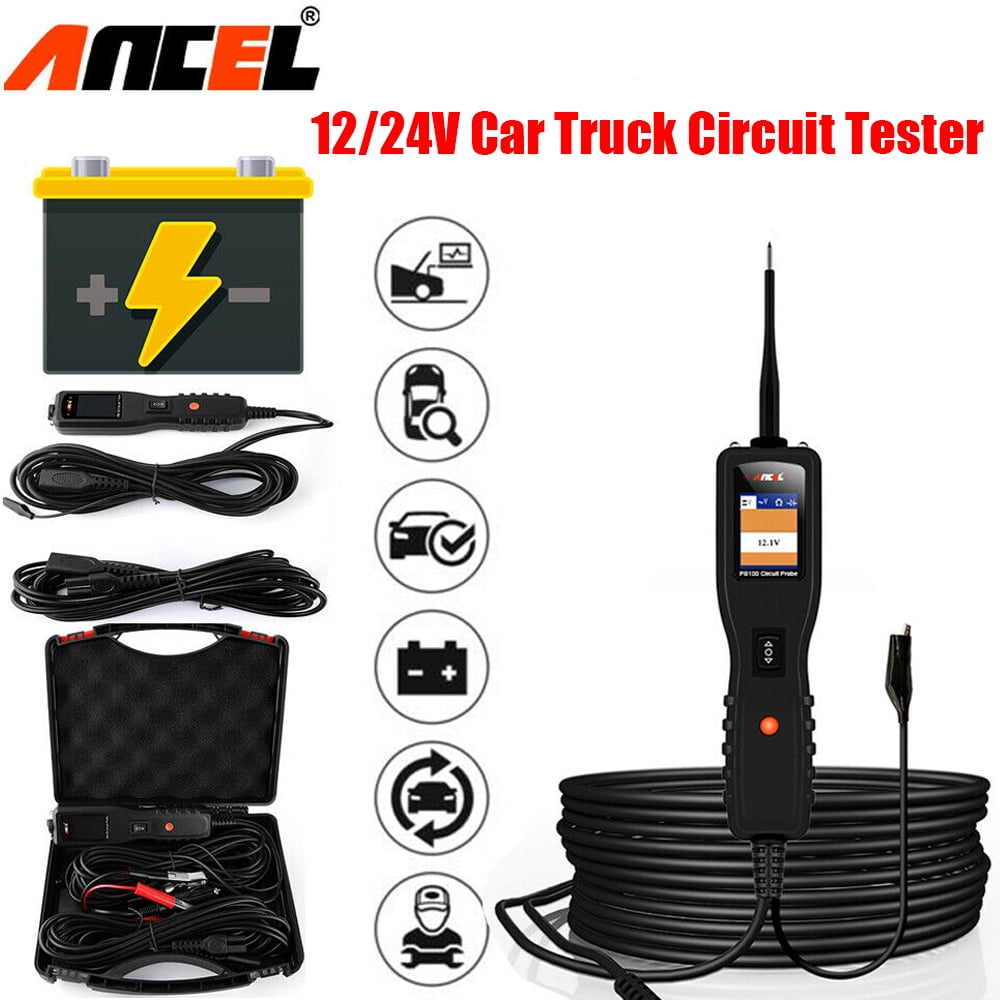 Car Power Probe Auto Electrical Circuit Tester Digital Voltmeter 12V 24V 