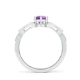 thumbnail image 2 of ANGARA Natural 0.45 Ct. Amethyst Solitaire Ring in Sterling Silver for Women (Ring Size: 10.5), 2 of 9
