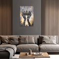 thumbnail image 5 of ZHONGYUTONG Crown Canvas Wall Art King Queen Pictures Golden and Black Painting African American Poster for Bedroom Decor Framed (24.00" x 36.00"), 5 of 5