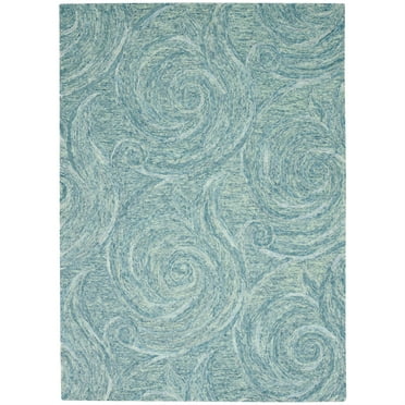 Serenity 1260 Blue Waves Area Rug, Size - 8'6" x 11'6"