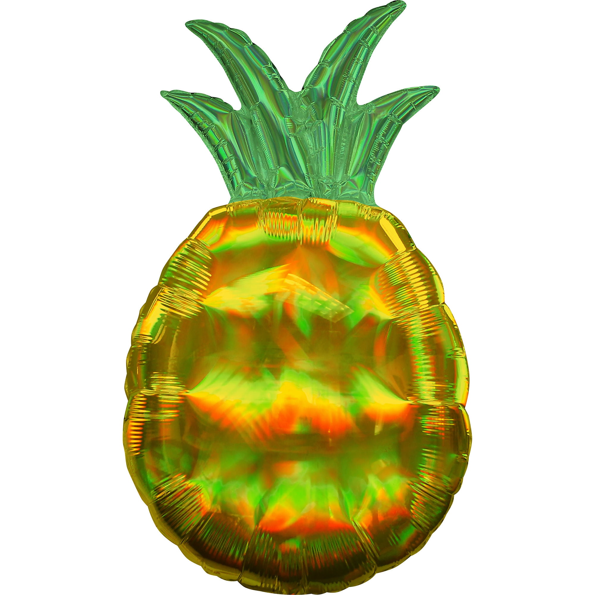 Anagram Giant Iridescent Pineapple Balloon, 17 Inches by 31 Inches, With an Eye-Catching Holographic Finish