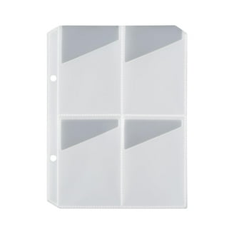 card binder sleeves walmart MetMetalrt 9 Pocket Trading Card Sleeves, Transparent Binder Sheets for  Baseball, Game, Business Cards