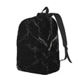 thumbnail image 2 of Balery Black Marble Texture Abstract Vintage Canvas Backpack for Men and Women - Large Capacity, Durable Travel Laptop Bag for School, Work, Hiking, and Outdoor Activities, 2 of 7