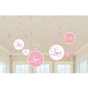 Value Pack Foil Swirl Decorations - New Pink | Wedding And Engagement Party