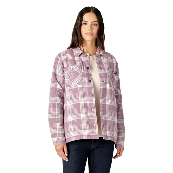 Genuine Dickies Women's Sherpa Lined Flannel Shirt Jacket