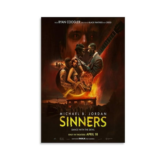 Sinners Movie Poster 4 Canvas Painting for Living Room Bedroom Decor
