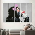 thumbnail image 5 of Animal Printed, Abstract Artwork, Contemporary Wall Art, Thinking Woman Monkey Wall Decor, Thinking Monkey Printed, Canvas Wall Decor - Rolled Canvas, 5 of 9