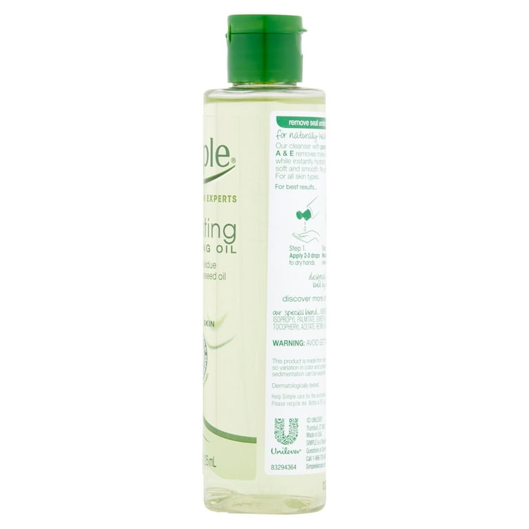 Simple facial clearance cleansing oil
