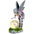 thumbnail image 2 of Northlight Solar Lighted Fairy with Gazing Ball Outdoor Garden Statue - 11", 2 of 9