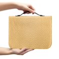 thumbnail image 2 of HELLHERO Yellow Church Bible Bag with Zipper Handle Bible Covers for Outdoor, PU Leather Bible Case for Christian Prayer, 2 of 12