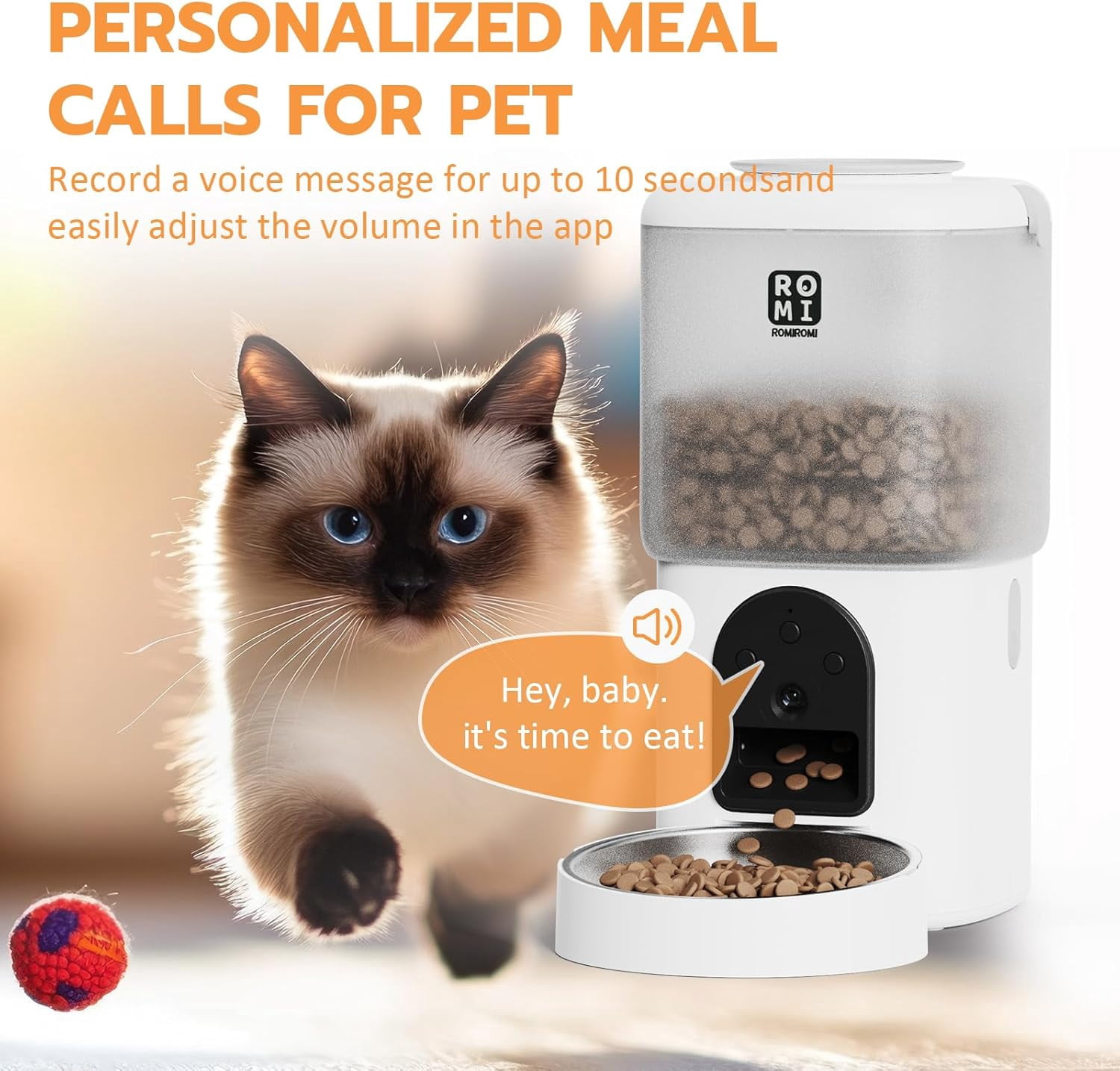7L Automatic Cat Feeder with Camera and Water Fountain Dispenser 1080P HD Video WiFi Timed Auto Feeder for Multiple Cats Detachable Easy Clean White