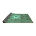thumbnail image 2 of Ahgly Company Indoor Round Abstract Turquoise Blue Modern Area Rugs, 8' Round, 2 of 4