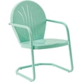 thumbnail image 3 of Crosley Furniture Griffith Retro Metal Outdoor Chair (Aqua) and Side Table (Aqua) Bundle, 3 of 21