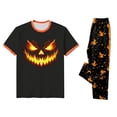thumbnail image 6 of Matching Halloween Pajamas Set for Whole Family, Breathable Long Sleeve Halloween Family Pajamas with Flame Jack-o'-lantern Print, Fun Family Halloween Pajama Set Party, 6 of 7