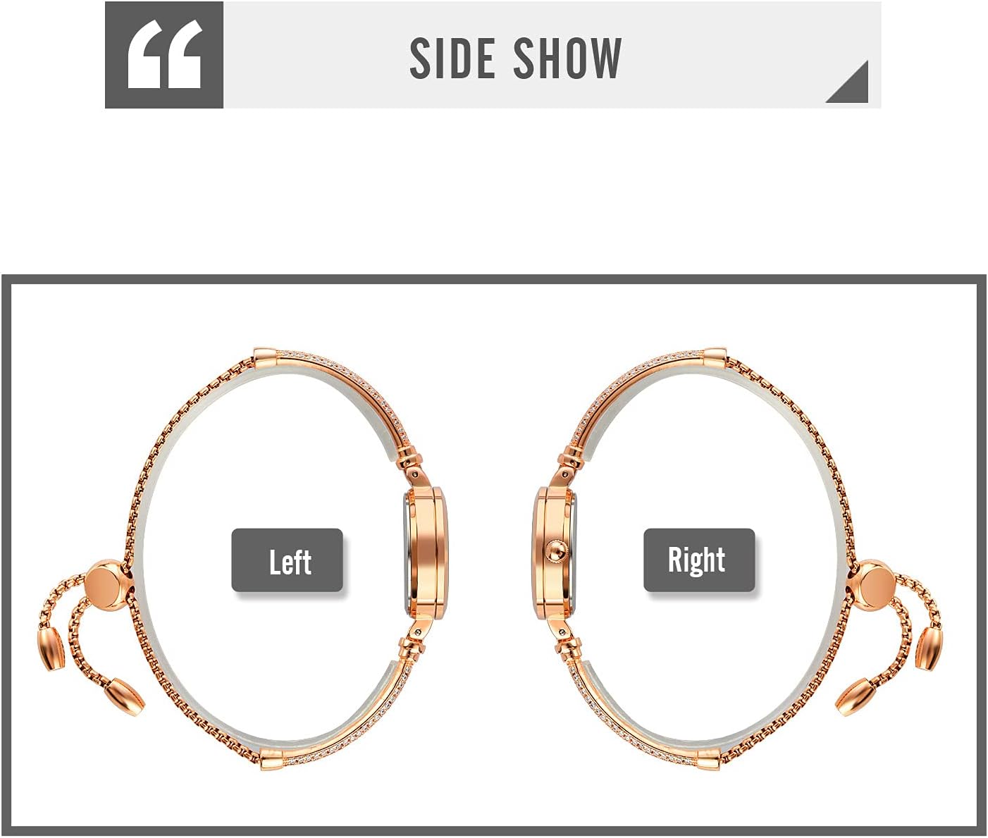 Watches Women Analog Quartz Watch Mosaic with Diamonds Bracelet Dress Watch for Female Waterproof Wristwatch with Rose Gold Bracelet