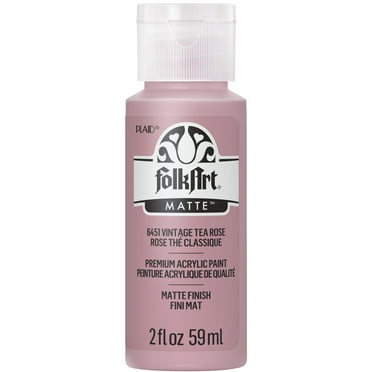 FolkArt Acrylic Craft Paint, Matte Finish, Vintage Tea Rose, 2 fl oz