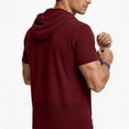 thumbnail image 5 of Abomasnow Men's Athletic T-Shirts Short Sleeve Mesh Hooded Shirts Casual Breathable Lightweight Workout Gym Hooded Tee Shirts, 5 of 9