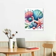 thumbnail image 3 of Wuche Coastal Wall Art Canvas Paintings Shell Starfish Coral Conch Picture Watercolor Art Wall Decor Framed Prints Artwork for Bathroom Kitchen Office Living Room 12*16inch/16*20inch&nbsp;, 3 of 5