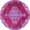 thumbnail image 1 of Ahgly Company Indoor Round Medallion Purple Traditional Area Rugs, 3' Round, 1 of 4