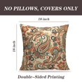 thumbnail image 2 of LALILO Throw Pillow Covers Ornate Damask Paisley Antique Batik Cushion Cover 18" x 18", 2 Pack, 2 of 6