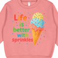 thumbnail image 3 of Inktastic Life is Better with Sprinkles Ice Cream Toddler Sweatshirt, 3 of 4