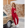 thumbnail image 4 of Ekouaer Jumpsuits for Women Casual Sleeveless 2026 Summer Romper Dressy Vacation One Piece Outfits Fashion Travel Clothes, 4 of 6