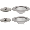 thumbnail image 1 of Sink Strainer Stainless Strainer Mesh Strainer Stainless Steel Sink Metal Sink Drain Strainer Anti Clogging Strainer Kitchen Sink Filter Stainless Steel Sink Strainer Food 2 Sets, 1 of 5