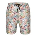 thumbnail image 4 of Kdxio Passport Stamp Pattern Mens Casual Shorts - Drawstring Summer Beach Sports Shorts for Men, 4 of 9