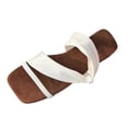 thumbnail image 2 of Xdegoge Flatform Sandals for Women Open Toe Twisted Cross Straps Slide Sandals Square Toe Flat Dressy Slippers Two Band Ruched Footwear, 2 of 9