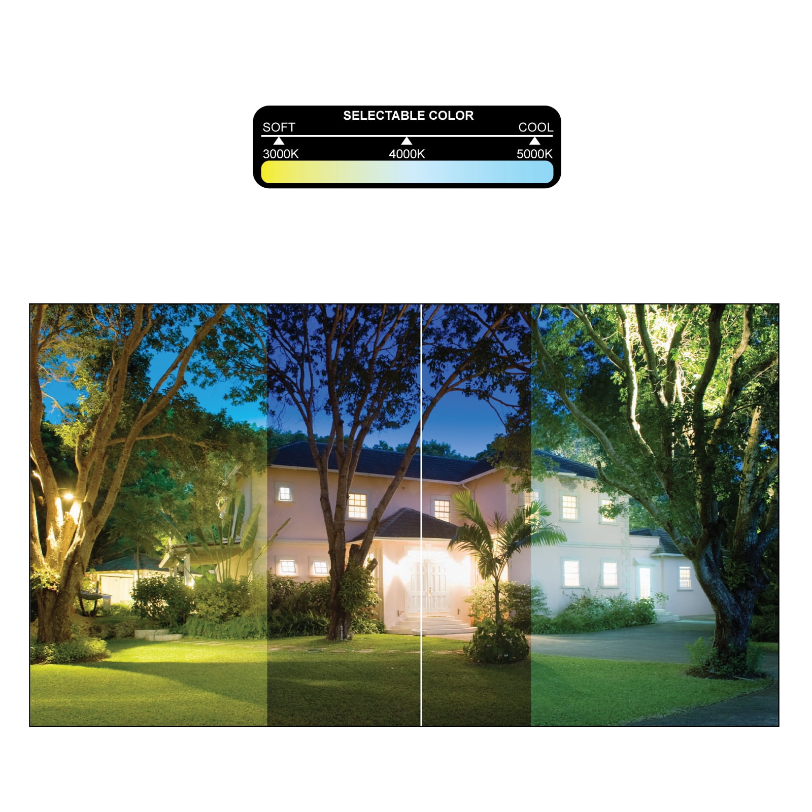 NUWATT 30W LED Flood Light, 3CCT 3000K/4000K/5000K Selectable, IP65 Waterproof Lighting, Adjustable Knuckle Mount, 4200LM, 0-10V Dimmable, 120-277V, Outdoor Security Floodlight for Yard, Bronze, UL