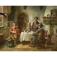 thumbnail image 2 of Fritz Wagner 14x12 Black Ornate Wood Framed Double Matted Museum Art Print Titled: Amusing Reading, 2 of 5