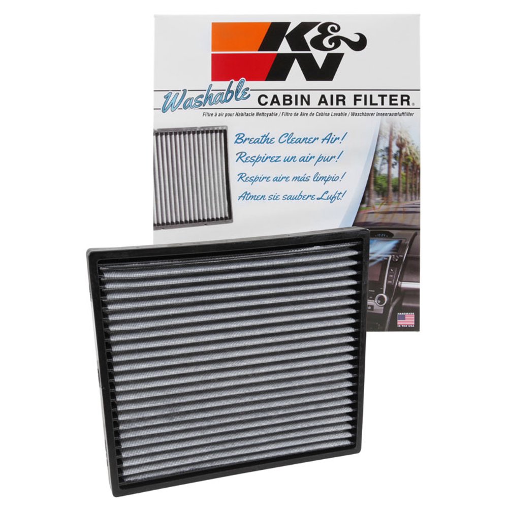 K&N VF2043 Washable & Reusable Cabin Air Filter Cleans and Freshens