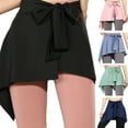 thumbnail image 2 of Aellinatey Women Yoga Self Tie Cover Up Skirt Athletic Hip Scarf Asymmetrical Wrap Skirts, 2 of 20