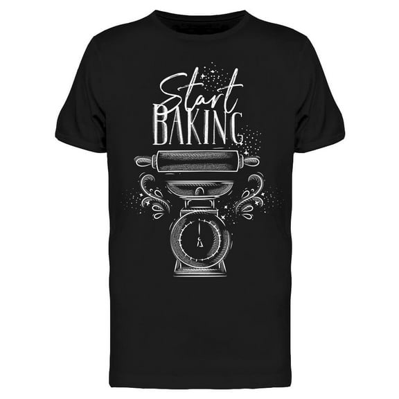 Baking Equipment, W/text T-Shirt Men -Image by Shutterstock, Male Small