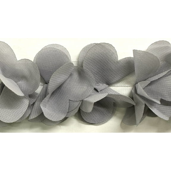 2 1/4" PETALS GREY 10 YDS